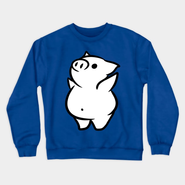 Happy Pig Crewneck Sweatshirt by Jossly_Draws